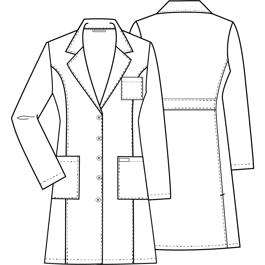 Cherokee 37Inch Women's Lab coat 2411